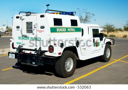 Border patrol vehicle. Royalty-Free Stock Photo #532063