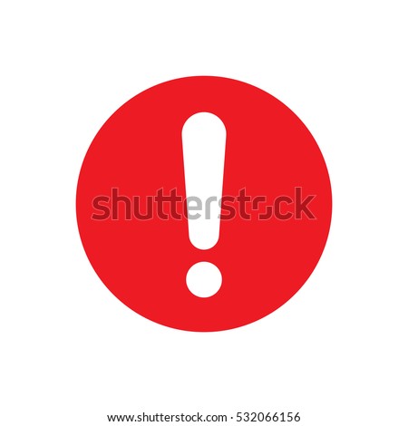 Exclamation mark vector icon Royalty-Free Stock Photo #532066156