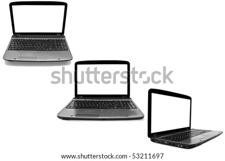 isolated laptop on a white background