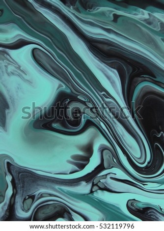 Dark green marble, mint blue color mix