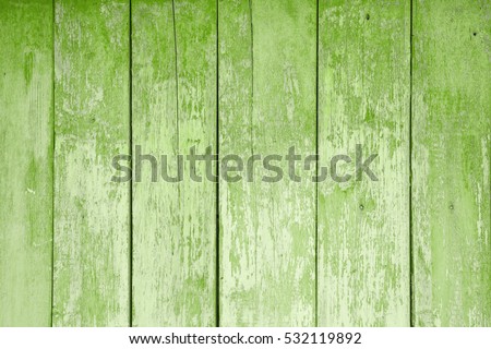 texture of old wooden boards covered in colors of the year 2017 GREENERY pantone Royalty-Free Stock Photo #532119892