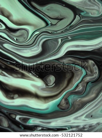 Dark green marble, mint blue color mix