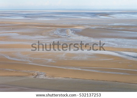 Sea coast at low tide, Saint Michael's, France