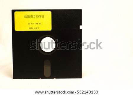 Old Floppy Disk isolated on white backgrounds