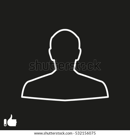 man, silhouette, a user icon, vector illustration EPS 10