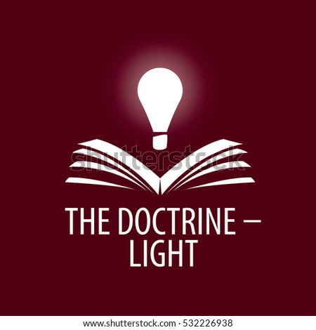 lamp illuminates book logo vector 