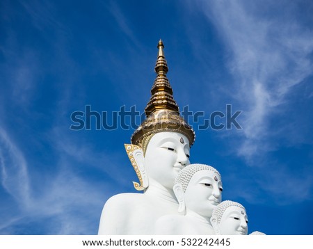 Temple on the mountain, sky background, landscape