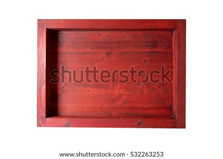 Wood frame for decorative text and image. Vintage color.