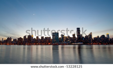 New York Skyline in the Evening