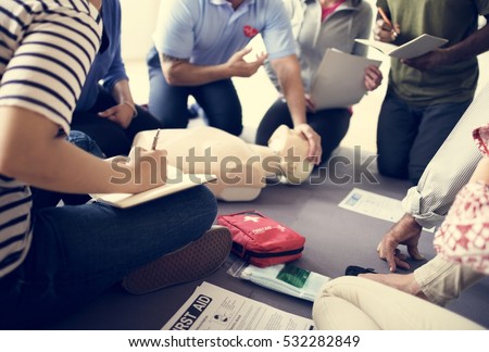 CPR First Aid Training Concept Royalty-Free Stock Photo #532282849