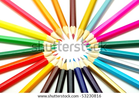  Assortment of colored pencils
