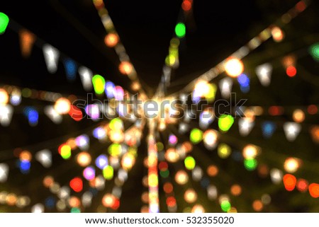 Blurred background Bokeh Night city life Night Market people shopping at a night market fair for Background Usage city light for background Abstract blurred bokeh lights city skyline during twilight