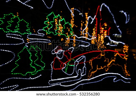 Abstract  background of Christmas lights / Christmas  background / blur of Christmas wallpaper decoration concept