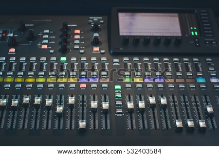 The digital studio mixer Royalty-Free Stock Photo #532403584