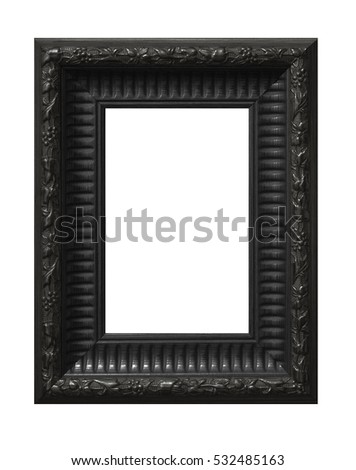Vintage picture frame isolated on white background with clipping path
