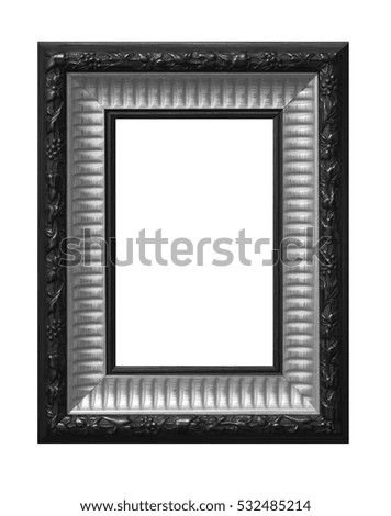 Vintage picture frame isolated on white background with clipping path
