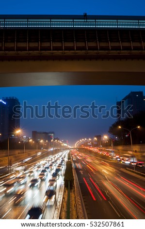 night of the Fourth Ring Road of Beijing.