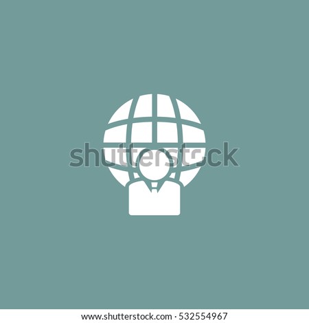 user globe icon vector, can be used for web and mobile design