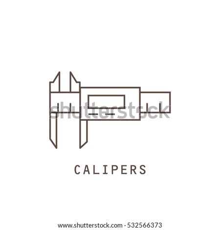 Icon electronic calipers. Vector illustration.