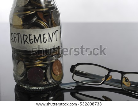 coin money in the bottle with white background