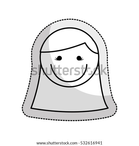 cute girl character isolated icon vector illustration design