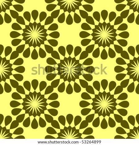 Seamless vector pattern. Abstract flower background.