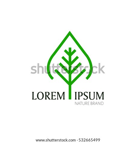 Isolated nature logo with text, Vector illustration