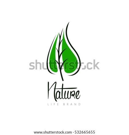 Isolated nature logo with text, Vector illustration