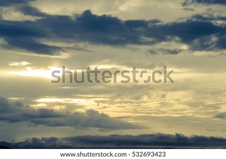 The clouds in evening