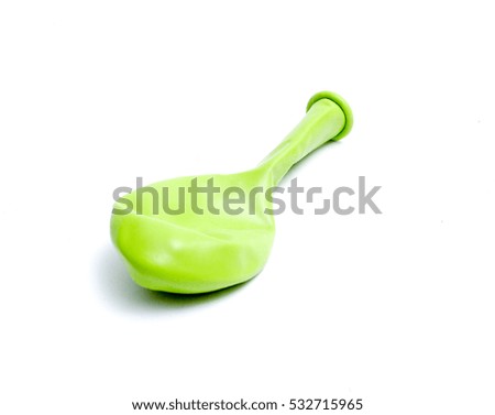 picture of a balloon on white background,green