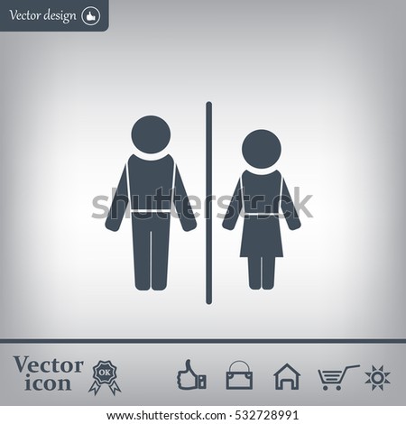Man and lady toilet sign