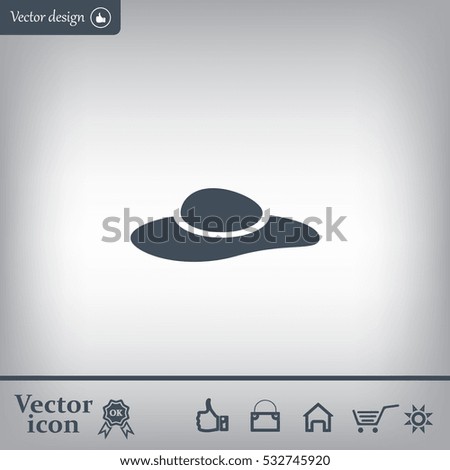 ladies hat, web icon. vector design