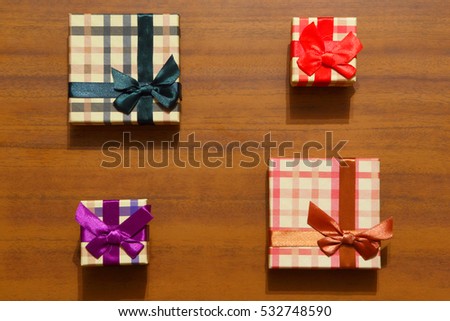 Gifts for the holiday.Boxes with tape.