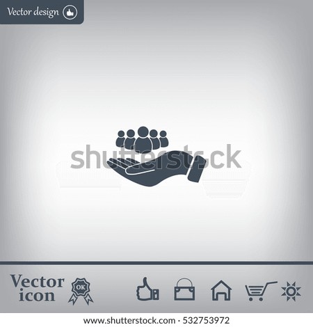safe people, vector icon illustration. Flat design style