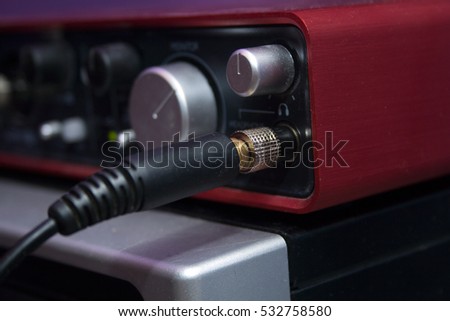 audio interface close up