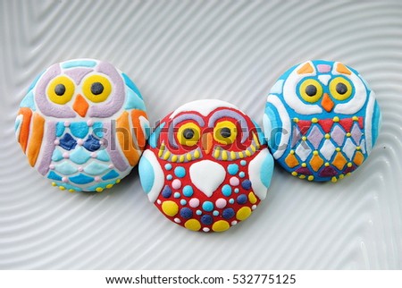 Owl Art , Unique ball cookies , Kids Birthday
