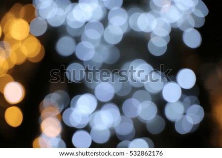 Defocused lights and blurred background decoration for Christmas and New year