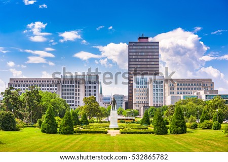Baton Rouge, Louisiana, USA skyline from Louisiana State Capitol. Royalty-Free Stock Photo #532865782