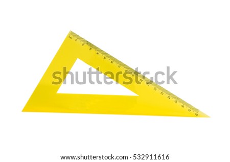 yellow ruler on a white background