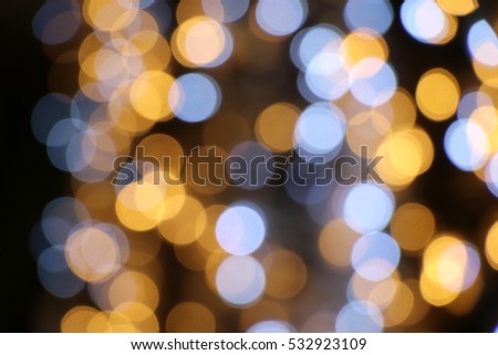 Defocused lights blurred background decoration for Christmas and New Year season