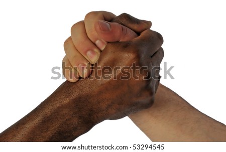 Friendship without ethnic borders Royalty-Free Stock Photo #53294545