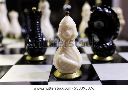 Chess a lot on the Board