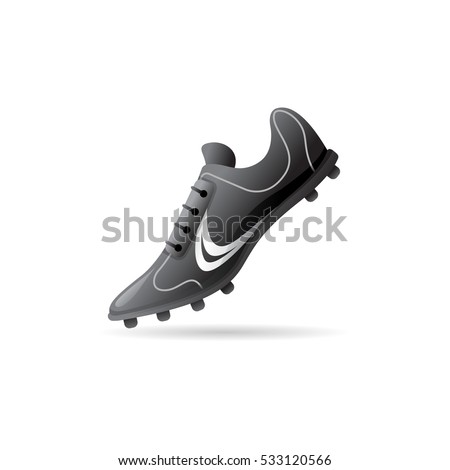 Soccer Shoe icon in color. Sport football foot protection 