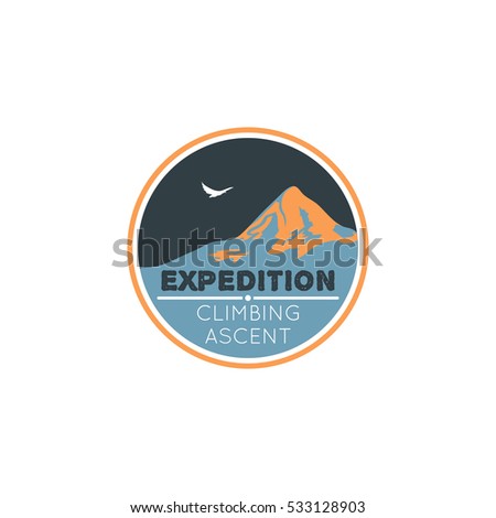 Logo, emblem expedition, climbing, ascent.