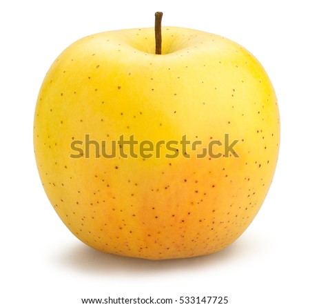 golden delicious apples isolated Royalty-Free Stock Photo #533147725