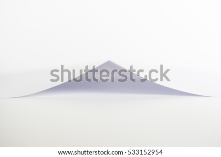 Abstract, Blank white sheet of paper folded