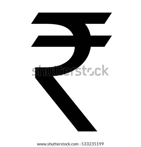 Indian Rupee currency symbol, INR money icon, vector illustration.