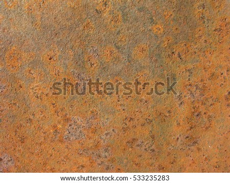 Rusty metallic sheet.