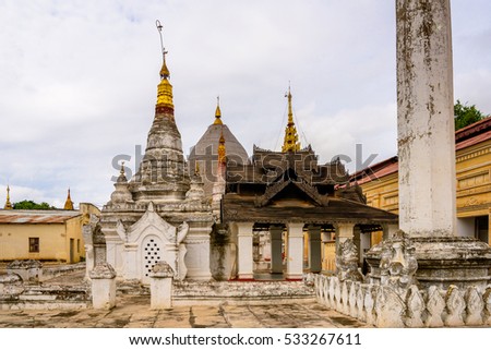 Shwezigon Pagoda, Bagan Archaeological Zone, Burma. One of the main sites of Myanmar.