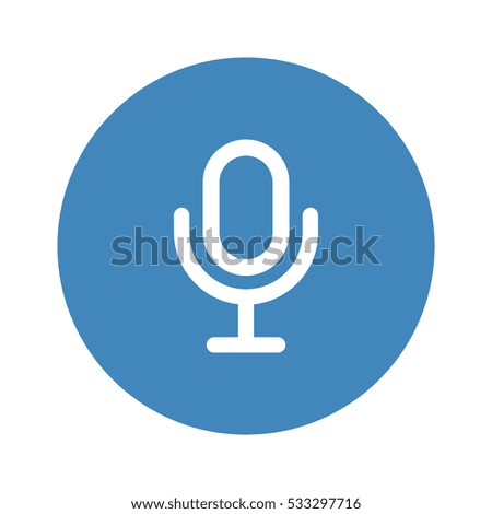 Microphone Icon, flat design style